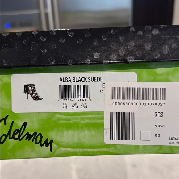 SAM EDELMAN ALBA Black Suede Heels - Picture 9 of 13
